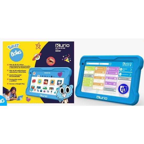 TABLET KURIO BOING. 7". ANDROID 13 OS 32 GB ROM QUADCORE CPU BATERÍA 3200 MAH BT 5.0, CARGADOR TIPO MICRO image 0