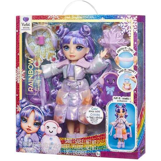 RAINBOW HIGH MUÑECA WINTER WONDERLAND MORADA 22 CM. LISTAS PARA LA NIEVE! INCLUYE UN KIT PARA HACER TU PROPIO MUÑECO DE NIEVE. image 2
