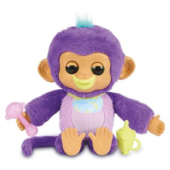 PELUCHE MONO INTERACTIVO FINGERLINGS CUIDA Y MIMA. CON MAS DE 200 SONIDOS Y REACCIONES. SU CORAZÓN SE ILUMINA Y LATE. 29.8X33X19.1 CM image 1