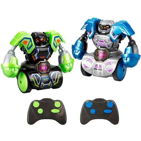 ROBO KOMBAT TORNADO BATTLE PACK CON EFECTOS DE SONIDO Y CINTURÓN DE POTENCIA CON INDICADOR LED. INCLUYE 2 ROBOTS Y 2 MANDOS. image 1