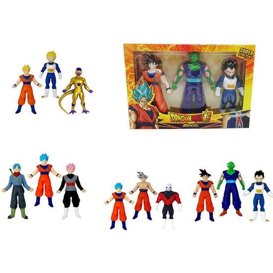 FIGURA ESTIRABLE MONSTERFLEX DRAGON BALL PACK DE 3.ESTRUJA, RETUERCE Y ESTIRA TUS PERSONAJES DE DRAGON BALL. 25X16X4 CM - MODELOS SURTIDOS image 3