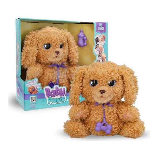 PELUCHE CACHORRO BABY PAW LABRADOR INTERACTIVO CON MÁS DE 15 SONIDOS Y REACCIONES Y 7 FUNCIONES ¡SU BARRIGUITA SE MUEVE CUANDO RESPIRA! 20X29X13 CM image 3
