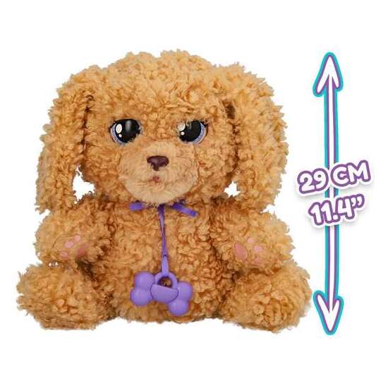 PELUCHE CACHORRO BABY PAW LABRADOR INTERACTIVO CON MÁS DE 15 SONIDOS Y REACCIONES Y 7 FUNCIONES ¡SU BARRIGUITA SE MUEVE CUANDO RESPIRA! 20X29X13 CM image 5