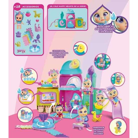 EL COLE DE JENNA BEBES LLORONES PLAYTIME CON MÁS DE 18 ACCESORIOS Y PERSONAJE EXCLUSIVO DE JENNA 31X22,20X58,30 CM image 2