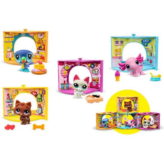 FIGURA MASCOTA LITTLEST PET SHOP PET NOOKS. INCLUYE 1 MASCOTA,SET APILABLE Y 2 ACCESORIOS. - MODELOS SURTIDOS image 0
