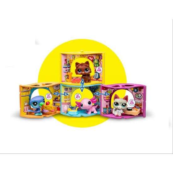 FIGURA MASCOTA LITTLEST PET SHOP PET NOOKS. INCLUYE 1 MASCOTA,SET APILABLE Y 2 ACCESORIOS. - MODELOS SURTIDOS image 1