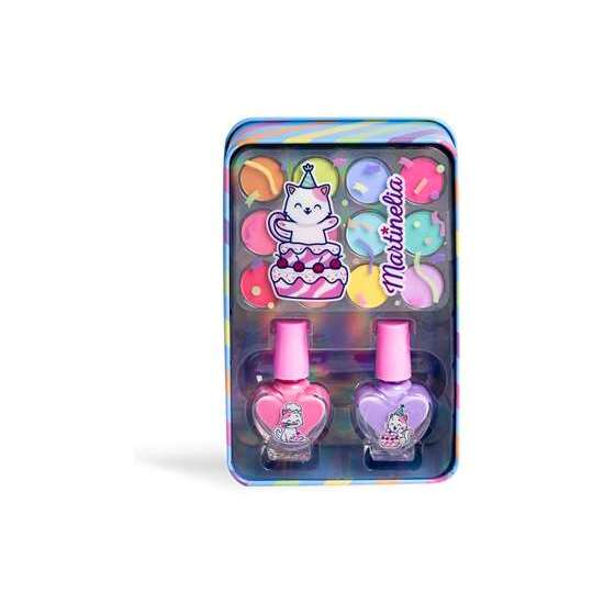 LATA DE BELLEZA MARTINELIA OJOS Y UÑAS. 9X13,5X4,5 CM INCLUYE 12 SOMBRAS DE OJOS Y 2 ESMALTES DE UÑAS. image 2