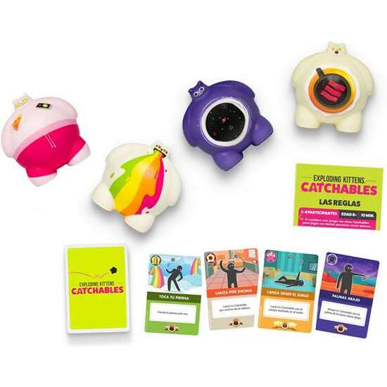 JUEGO EXPLODING KITTENS CATCHABLES.UN JUEGO DE GATETES COLECCIONABLES. LÁNZALOS Y ATRÁPALOS PARA GANAR! image 1