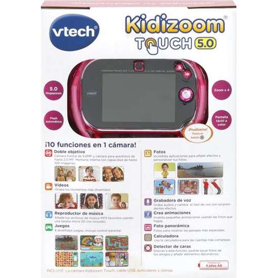 CÁMARA DE FOTOS DIGITAL KIDIZOOM TOUCH ROSA 5 MEGAPÍXELES CON PANTALLA TÁCTIL DE 3,5" Y 10 FUNCIONES. 8,6X15X3,1 CM image 1