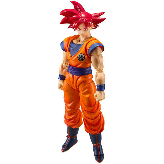 FIGURA S.H. FIGUARTS SUPER SAIYAN GOD SON GOKU SAIYAN GOD OF VIRTUE DRAGON BALL SUPER 14CM image 0