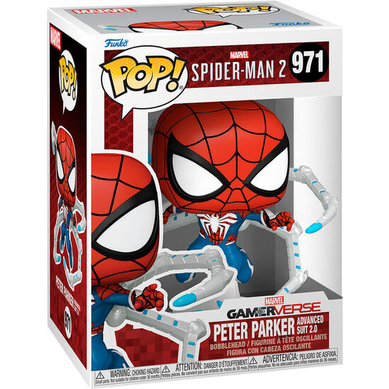 FIGURA POP MARVEL SPIDERMAN 2 PETER PARKER ADVANCED SUIT 2.0 image 0