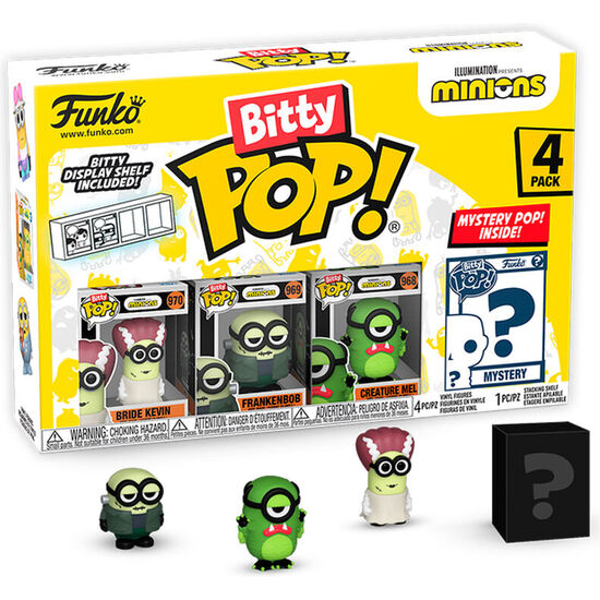 BLISTER 4 FIGURAS BITTY POP MINIONS SERIES 2 image 0