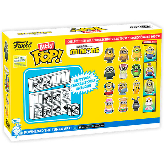 BLISTER 4 FIGURAS BITTY POP MINIONS SERIES 4 image 2