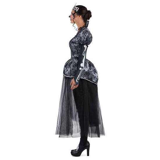 DISFRAZ REINA DE LAS CATACUMBAS TIARA, VESTIDO Y MALLAS TALLA M image 1