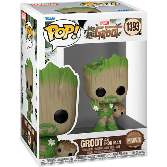 FIGURA POP MARVEL WE ARE GROOT - GROOT AS IRON MAN image 0