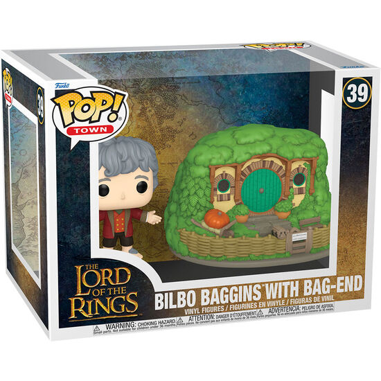 FIGURA POP TOWN EL SEÑOR DE LOS ANILLOS BILBO BAGGINS WITH BAG-END image 1