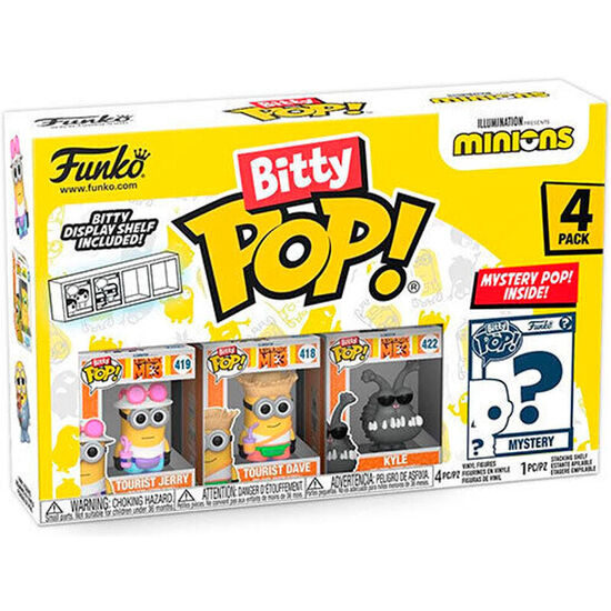 BLISTER 4 FIGURAS BITTY POP MINIONS SURTIDO image 0