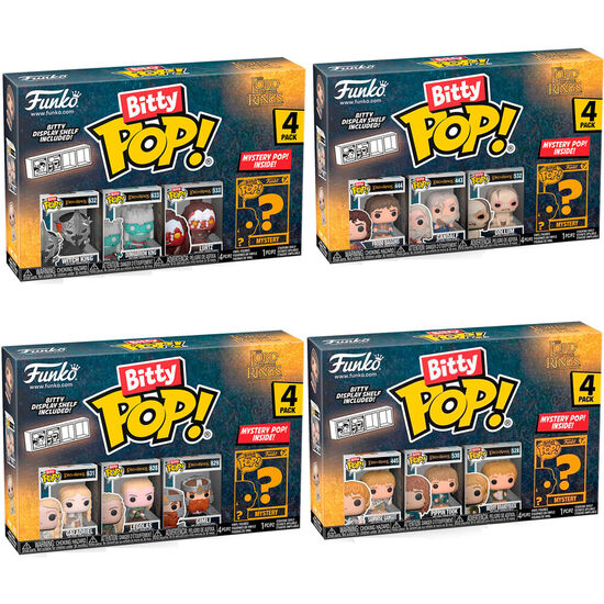 BLISTER 4 FIGURAS BITTY POP EL SEÑOR DE LOS ANILLOS SURTIDO image 0