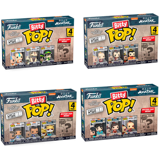 BLISTER 4 FIGURAS BITTY POP AVATAR THE LAST AIRBENDER AANG SURTIDO image 0