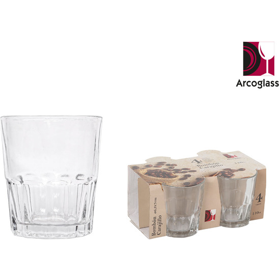 SET 4 VASOS VIDRIO 110CC CARAJILLO/BOMB image 0