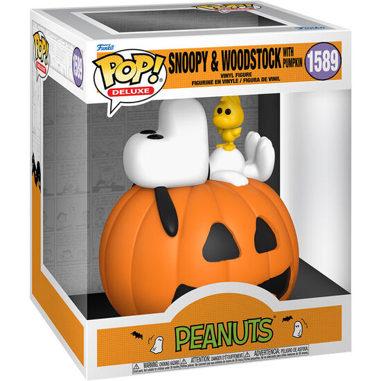 FIGURA POP DELUXE PEANUTS SNOOPY & WOODSTOCK WITH PUMPKIN image 0