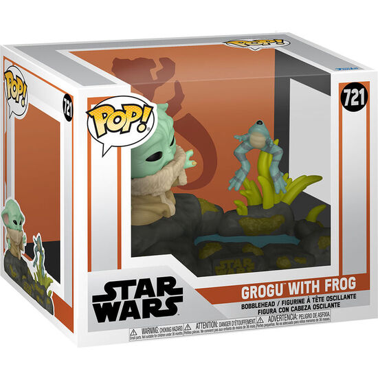 FIGURA POP DELUXE STAR WARS THE MANDALORIAN GROGU WITH FROG image 0