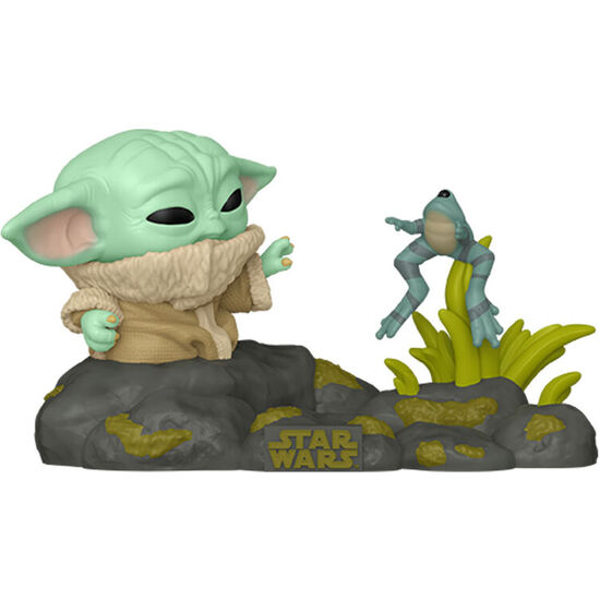 FIGURA POP DELUXE STAR WARS THE MANDALORIAN GROGU WITH FROG image 1