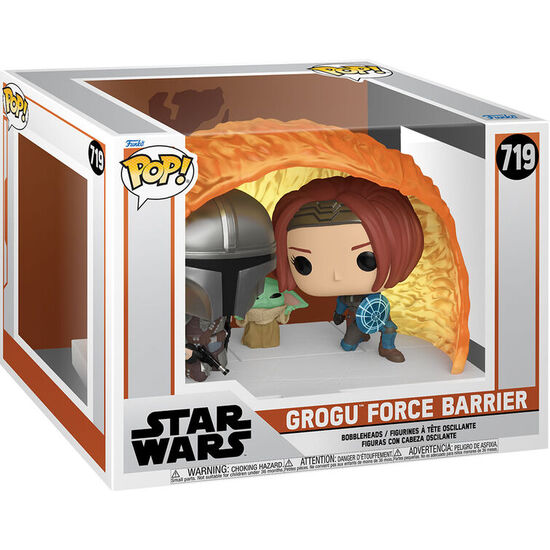 FIGURA POP MOMENTS STAR WARS THE MANDALORIAN GROGU FORCE BARRIER image 0
