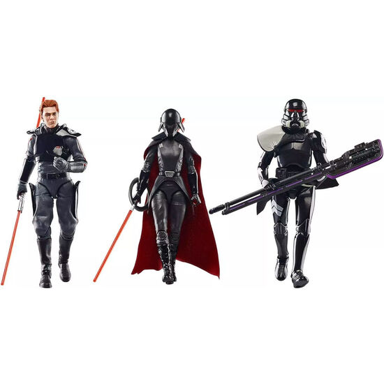 BLISTER 3 FIGURAS SECOND SISTER CAL KESTIS PURGE TROOPER FALLEM ORDER STAR WARS JEDI 15CM image 0
