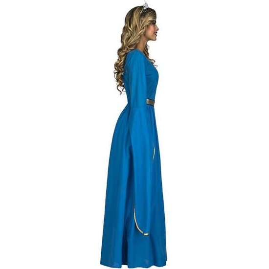 DISFRAZ PRINCESA MEDIEVAL AZUL VESTIDO Y DIADEMA TALLA XXL image 2