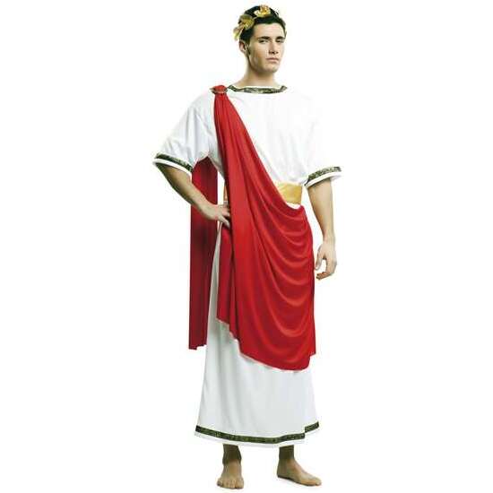 DISFRAZ CESAR TÚNICA CON MANTO, CINTURÓN Y TOCADO TALLA XXXL image 0
