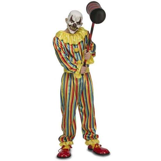 DISFRAZ PRANK CLOWN MONO, CINTURÓN Y MÁSCARA TALLA XXXL image 0