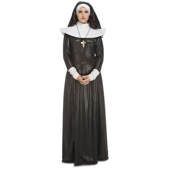 DISFRAZ MONJA TOCADO, TÚNICA Y COLLAR TALLA XXL image 0