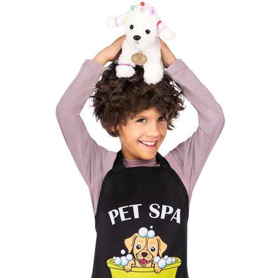 DISFRAZ YO QUIERO SER PELUQUERO/A CANINO/A DELANTAL, PERRITO DE PELUCHE, 5 MINI PINZAS, 5 COLETEROS, PEINE Y TIJERAS TALLA 3-5 Y image 3