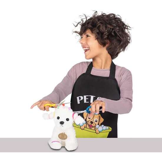 DISFRAZ YO QUIERO SER PELUQUERO/A CANINO/A DELANTAL, PERRITO DE PELUCHE, 5 MINI PINZAS, 5 COLETEROS, PEINE Y TIJERAS TALLA 3-5 Y image 5