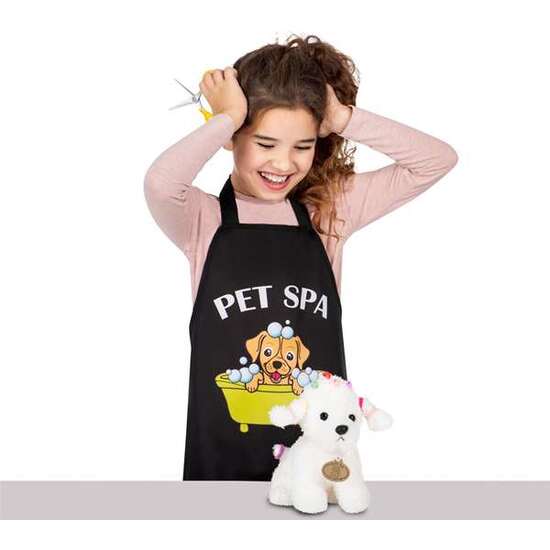DISFRAZ YO QUIERO SER PELUQUERO/A CANINO/A DELANTAL, PERRITO DE PELUCHE, 5 MINI PINZAS, 5 COLETEROS, PEINE Y TIJERAS TALLA 5-7 Y image 5