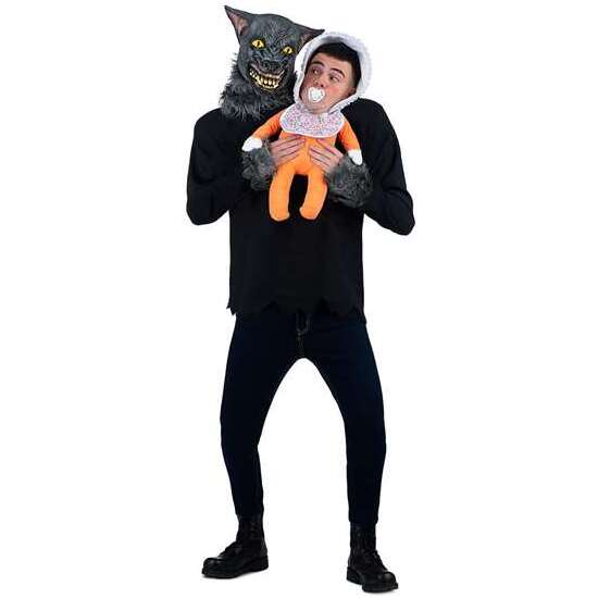 DISFRAZ FUNNY HORROR BABY COFIA, ESTRUCTURA CON CABEZA Y CAMISA CON MUÑECO TALLA ONE SIZE image 0
