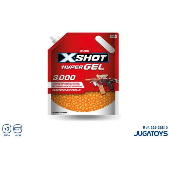 BOLA HYPERGEL X-SHOT EN BLISTER (3.000 BOLAS DE GEL) 12CM image 0