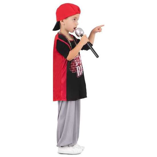 DISFRAZ YO QUIERO SER RAPERO/A  GORRA, CADENA, CAMISETA, MICRÓFONO Y PANTALÓN TALLA 5-7 Y image 1