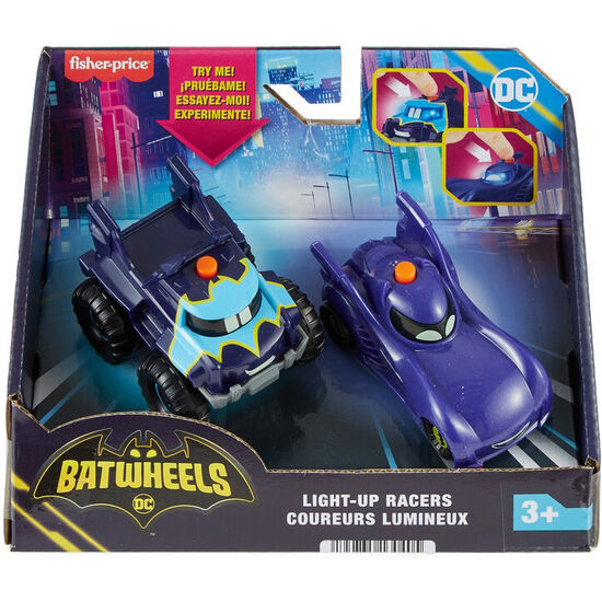 SET 2 COCHES BAM & BUFF BATWHEELS DC COMICS image 0