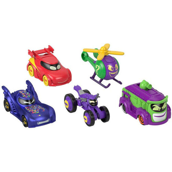 BLISTER 5 COCHES BATWHEELS DC COMICS image 1