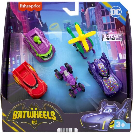 BLISTER 5 COCHES BATWHEELS DC COMICS image 3