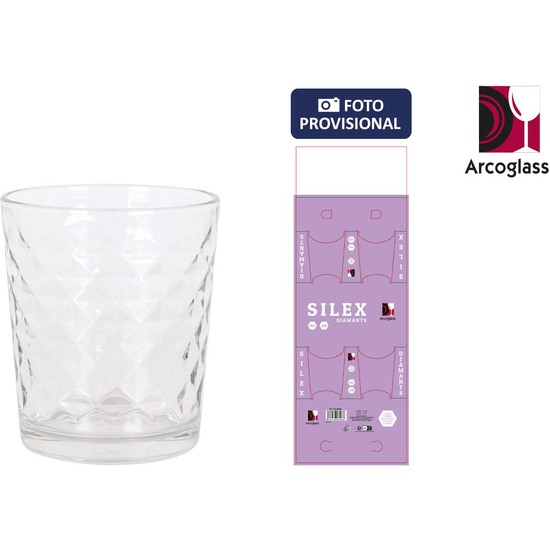 SET 4 VASOS 360CC SILEX DIAMANTS image 0