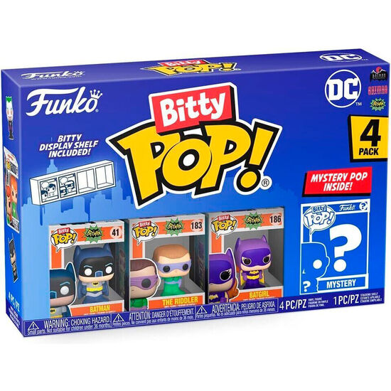 BLISTER 4 FIGURAS BITTY POP DC COMICS SURTIDO image 1