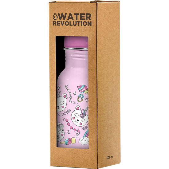 CANTIMPLORA ACERO INOXIDABLE GATOS WATER REVOLUTION 500ML image 1