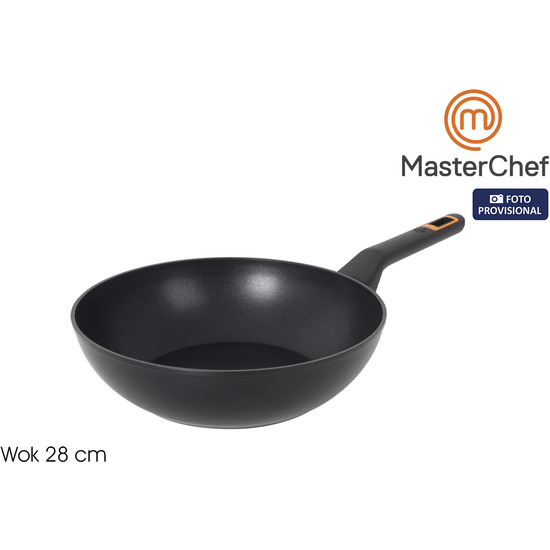 SARTEN WOK 28CM AL.FORJADO 3MM 2C MASTERCHEF image 0
