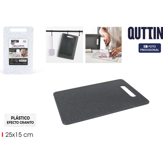 TABLA CORTAR PLAST.GRANITO 25X15CM QUTTIN image 1