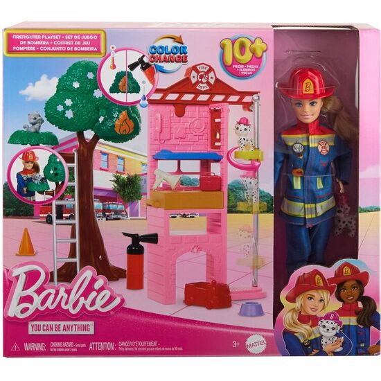 MUÑECA BOMBERA ESTACION DE BOMBEROS BARBIE image 0