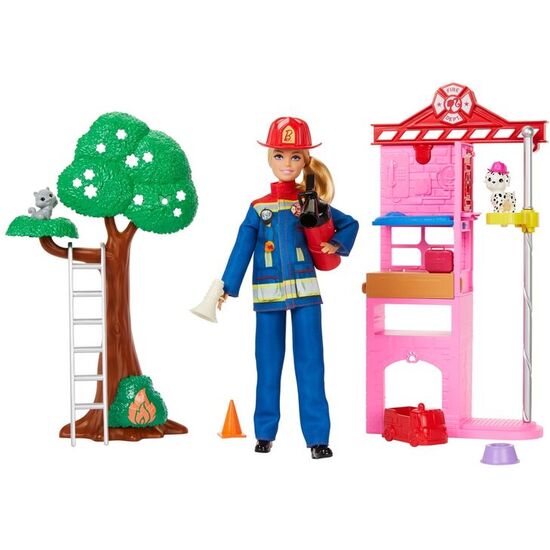 MUÑECA BOMBERA ESTACION DE BOMBEROS BARBIE image 2
