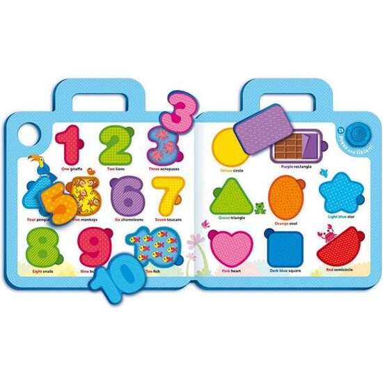 BOLSO APRENDIZAJE INTERACTIVO CON 20 FRASES, SONIDOS Y MELODÍAS 2 MOD. SDOS. (ABECEDARIO Y NUMEROS)  - MODELOS SURTIDOS image 0